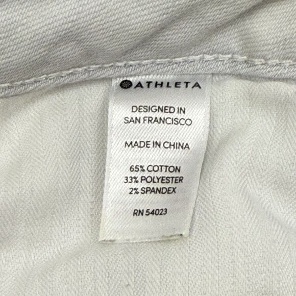 ATHLETA Sculptek Skinny Crop Jean 2 Biscayne Wash Light Blue Casual Stretch B10 - Picture 6 of 6